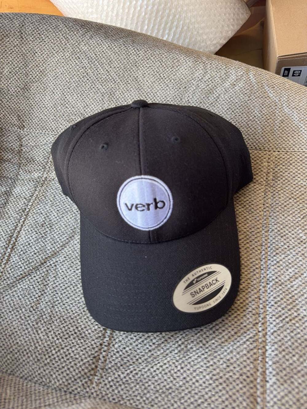 Verb Energy Black Snapback Hat Yupoong